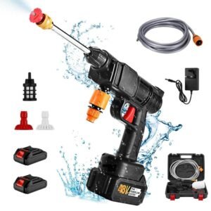 Portable Cordless Car Wash Spray Gun – High Pressure Jet Washer for Cars, Electric Rechargeable Design, Ideal Father’s Day Gift